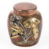 GORHAM & CO. MIXED METALS TEA CADDY AND COVER