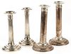 AMERICAN STERLING SILVER CANDLESTICKS, TWO PAIR