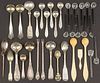 ASSORTED SALT SPOONS AND OTHER UTENSILS, LOT OF 34