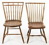 AMERICAN WINDSOR SIDE CHAIRS, LOT OF TWO