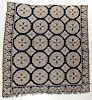 INDIANA MUIR FAMILY DATED 1850 JACQUARD COVERLET