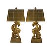 PAIR OF GRIFFIN FIGURAL LAMPS