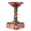 A marble pillar compote.