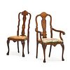 TWO DUTCH MARQUETRY ROCOCO CHAIRS