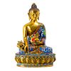 A gilt bronze Buddha.