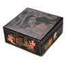 Chinese black lacquer box.