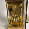 Glass and Brass Chain Fusee Quarter-hour Striking Mantel Clock