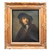 Retrato de Van een Jongeman. Reproducción de la obra de Rembrandt Harmenszoon van Rijn. Óleo sobre tela. Enmarcado.