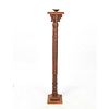 VINTAGE ARCHITECTURAL WOODEN CARVED CANDLE STAND, INDIA