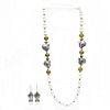 BEADED TROPICAL FISH DESIGN NECKLACE, EARRINGS