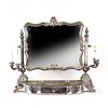 ANTIQUE SILVER VANITY MIRROR, IN THE STYLE OF RUSSIA