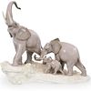 Lladro "Elephant Family" Porcelain