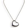 Tiffany and Co. Elsa Peretti Sterling Heart Pendant Necklace