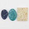 (3 Pc) Chinese Semi Precious Stone Beads