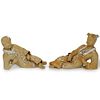 Pair of Chinese Reclining Figures