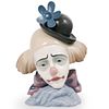 Lladro "Clown Head Bowler-Hat" Porcelain