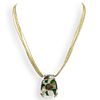 Eric Grosbar 18k and Sterling Pendant Necklace