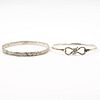 (2 Pc) Mexican Sterling Silver Bracelets