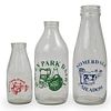 (3 Pc) Dairy Glass Bottle Collection