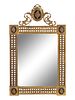 A Louis XVI Style Enameled Gilt Bronze Mirror