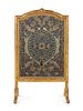 A Louis XVI Giltwood Fire Screen with a Silver-Thread Embroidered Panel