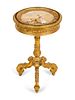 A Vienna Porcelain Inset Giltwood Table