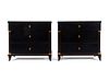 A Pair of Biedermeier Ebonized Chests of Drawers