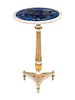 A George III White Painted and Parcel Gilt Table with a Lapis Lazuli and Marble Top