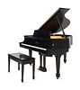 A Steinway & Sons Black Lacquered Baby Grand Piano