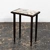 CONTINENTAL DIMINUTIVE AGATE AND IRON SIDE TABLE