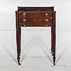 Federal Carved Mahogany Worktable
