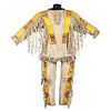 Sioux Quilled Hide Shirt and Leggings, Collected by General Herbert Everett Tutherly (1848-1921)