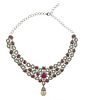 20.00ctw Diamond 18k Gold South Sea Pearl Ruby Necklace