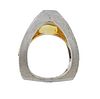 Italian 18k Gold Diamond Citrine Ring
