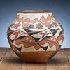 Acoma Four-Color Polychrome Pottery Olla