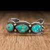 Carl Luthey Studio (act. 1956-1970's) Navajo Silver and Turquoise Cuff Bracelet