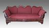 American Victorian Flame Mahogany Sofa, 19th C