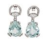 Gucci Horsebit 18K Aquamarine Diamond Earrings