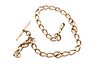 A 9 CARAT ROSE GOLD ALBERT CHAIN
 The curb-link chain with a sprung clasp a
