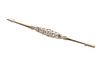 A DIAMOND BAR BROOCH
 Centrally set with a graduated row of old brilliant-c