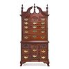 CHIPPENDALE STYLE CHEST ON CHEST