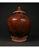 CHINESE TANG DYNASTY GLAZED LIDED JAR