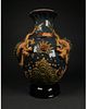 CHINESE GLAZED TERRACOTTA JAR WITH DRAGONS