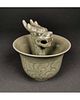 CHINESE CELADON PORCELAIN VESSEL WITH DRAGON