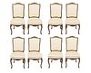 Louis XV Manner Carved And Upholstered Chairs, 8