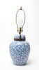 Chinese Blue & White Porcelain Finger Jar Lamp