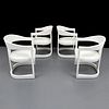 Karl Springer "Onassis" Armed Dining Chairs, Set of 4