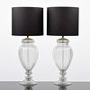 Pair of Monumental Murano Lamps, Manner of Barovier