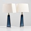 Pair of Carl Fagerlund Sommerso Lamps
