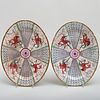 Pair of English Porcelain Platters Decorated with Dragons